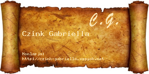 Czink Gabriella névjegykártya