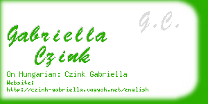 gabriella czink business card